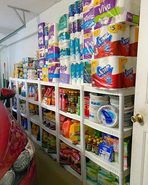 Stockpile. #Coupon #Couponing #couponmania #Stockpile #Stockpiling Home Stockpile, Extreme Couponing Stockpile Storage, Stock Pile Storage, Bulk Storage Ideas, Preppers Pantry Stockpile, Coupon Stockpile Organization, Pantry Stockpile, Stock Pile Organization, Stockpile Organization