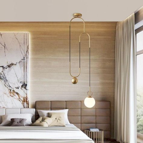 Glass Globe Pendant Light, Pendant Lighting Bedroom, Globe Pendant Light, Single Pendant Lighting, Brass Pendant Light, Globe Pendant, Hanging Pendants, Glass Globe, Cool Lighting