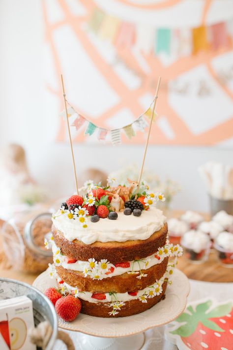 Wildflower Third Birthday, Wild One Birthday Party Wildflowers, Simple Backyard Birthday Party Ideas, Spring Birthday Party Ideas For Kids, Simple Toddler Birthday Party, Simple One Year Old Birthday Party, Wild And Three, Young Wild And Three Birthday Girl, Young Wild And Three Birthday Cake