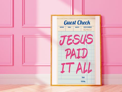 Aesthetic Posters Wall Decor Christian, Artsy Christian Wallpapers, Christian Pop Art, Cute Christian Aesthetic, Christian Posters Aesthetic, Painting Ideas Christian, Aesthetic Christian Art, Christian Art Aesthetic, Guest Check Art