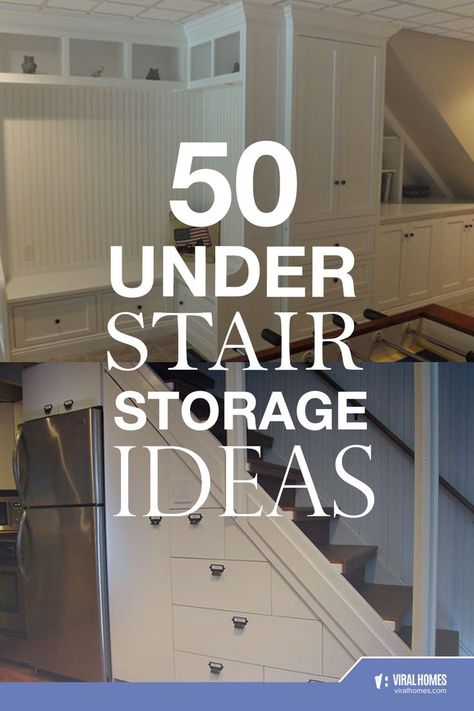 Looking for more storage space at home? Check out these ingenious under stair cabinets for ideas! Space Under Stairs Ideas Creative, Under Steps Storage, Under Basement Stairs, Shoe Storage Under Stairs, Ideas Under Stairs, Under Stairs Drawers, Shelves Under Stairs, Cabinet Under Stairs, Contemporary Staircase Design