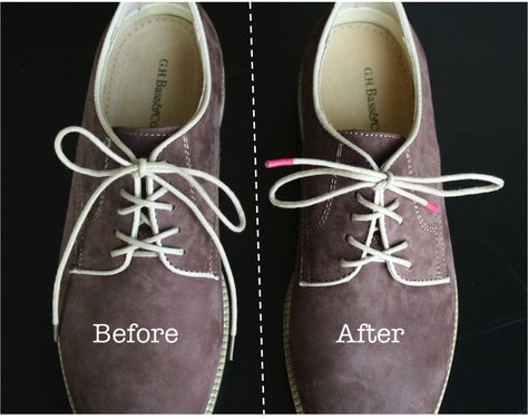 Shorten your shoelaces! (heat shrink tubing, from the hardware store!!) Style Hacks, Easy Tricks, Men Tips, Fashion Tips For Men, Repair Clothes, Mens Fashion Smart, Altering Clothes, Loafers Style, Clothes And Accessories