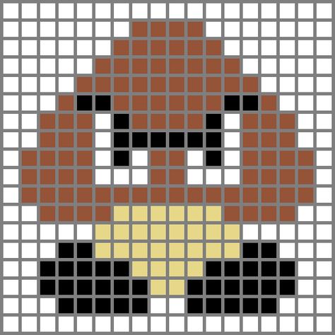 15x15 Pixel Art, Super Mario Pixel Art, Minecraft Mario, Mario Crochet, Graph Art, Perler Pattern, Crochet Grid, Pixel Grid, Pixel Art Tutorial