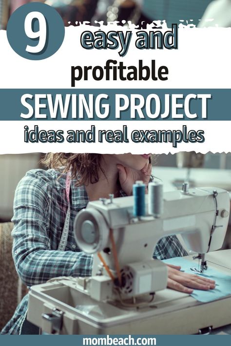 If you know how to sew, there are many ways to make money from your skills. Here are nine realistic sewing project ideas to sell. Each concept is backed by data and includes real examples, so you can be confident that these items sell. Sewing Side Hustle, Make Money Sewing From Home, Things To Sew And Sell Make Money, Learning To Use A Sewing Machine, Sewing Business Ideas, Sewing Ideas To Sell, First Sewing Machine Project Simple, Sewing Projects To Sell Farmers' Market, Best Business To Start