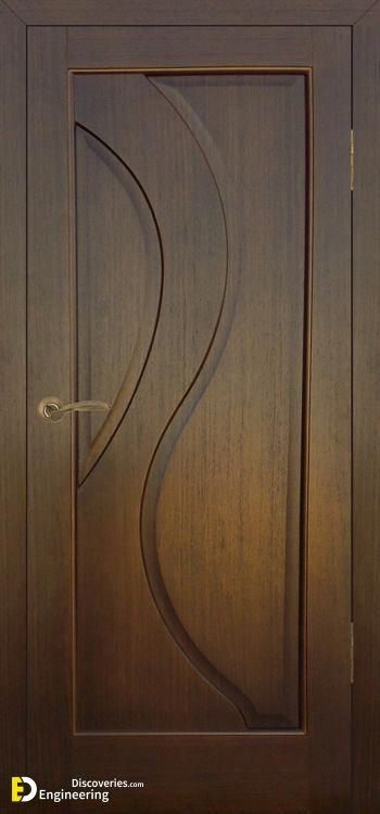 35 Most Beautiful Wooden Door Design Shapes - Engineering Discoveries Single Main Door Designs, Pintu Interior, Wooden Door Entrance, Flush Door Design, Modern Wooden Doors, House Main Door Design, Single Door Design, Front Door Design Wood, Wooden Front Door Design