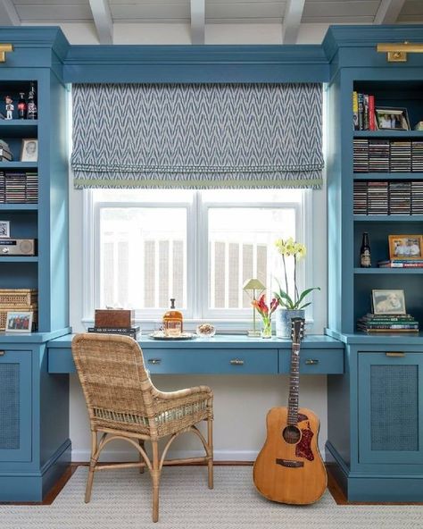 Farrow & Ball Contemporary Living Rooms, Office Transformation, Inchyra Blue, Oval Room Blue, Fun Office, Scenic Wallpaper, Room Blue, Colour Consultant, Decorating Advice