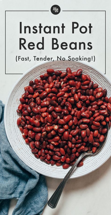 Red Bean Instant Pot, Red Beans Instant Pot Dry, Instapot Red Beans No Soak, Red Beans In Instant Pot, Instapot Red Beans, Red Beans Instant Pot, Cooking Kidney Beans, Crockpot Red Beans, Kidney Beans Recipe