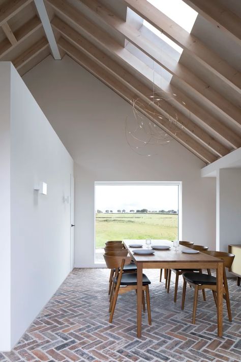 Loader Monteith, Dapple Photography · Ceangal House · Divisare Loader Monteith, Sandstone Cladding, House Scotland, Timber Pergola, Metal Cladding, Herringbone Floor, Brick Flooring, Space Interiors, Courtyard House