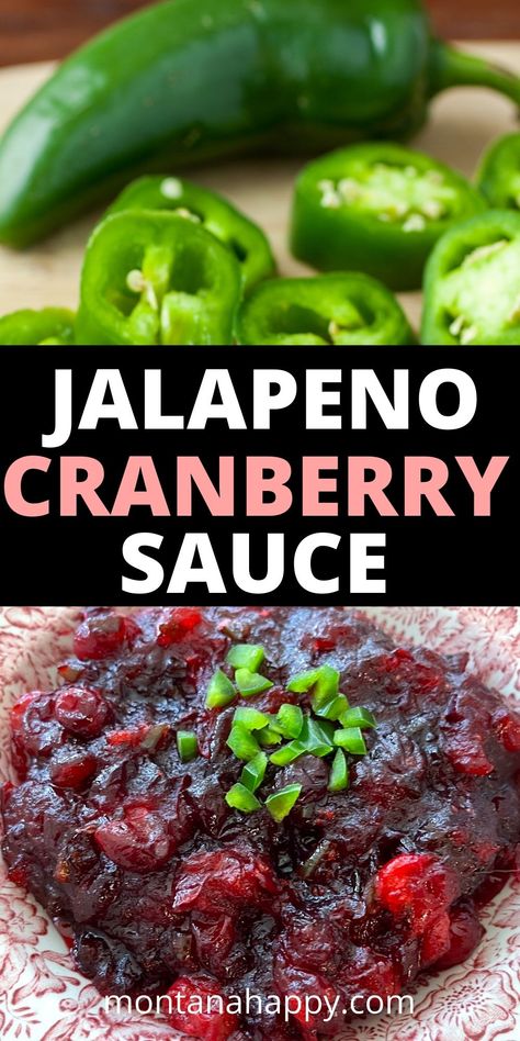 Sweet And Spicy Cranberry Sauce, Cranberry And Jalapeno Sauce, Cranberry Jalapeno Sauce Thanksgiving, Cranberries With Jalapeno, Cranberry Jalapeno Relish Recipes, Cranberry Jalapeño Sauce, Jalepeno Cranberry Sauce, Cranberry Sauce With Jalapenos, Jalapeno Cranberry Sauce