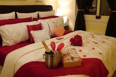 featured posts image for How to decorate your bedroom for Valentine’s Day Boyfriend Room, Romantic Room Ideas, Valentine Bedroom Decor, Hotel Room Decoration, Romantic Hotel Rooms, Valentines Bedroom, Romantic Bedroom Design, Romantic Room Decoration, Decorate Room