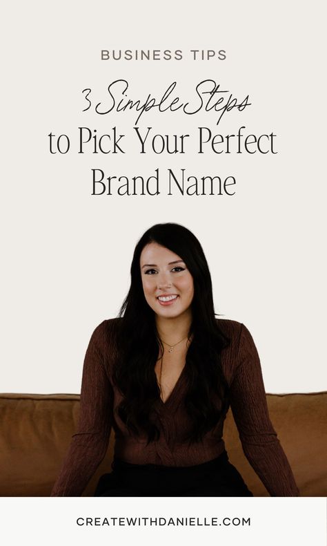 Having trouble finding the perfect brand name for your business? Don't worry, I've got your back! In my latest blog post, I'm sharing not just one, not two, but three simple tips to help you land on a brand name that truly resonates with your business. Learn how to infuse your brand personality, tone, and values into its name, and discover some handy business tools like brainstorming and name generators along the way. Don't miss out - read the full post now! Creating A Business Name, Cool Brand Names, Catchy Company Names, Company Name Generator, Portfolio Website Template, Brand Personality, Naming Your Business, Name Suggestions, Branding Tips