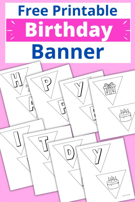 Looking for a fun Free Printable Happy Birthday Banner to Color? This is perfect! You can create your own Happy Birthday Banner ideas with this free template! Customize your birthday banner with fun items like birthday cakes, balloons, birthday gifts and more! Such an easy Happy Birthday Banner DIY. Get the free template today! Free Printable Birthday Banner, Birthday Banner Ideas, Happy Birthday Banner Printable Free, Birthday Banner Diy, Free Birthday Banner, Happy Birthday Banner Diy, Happy Birthday Banner Printable, Printable Birthday Banner, Diy Birthday Banner