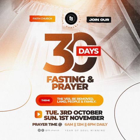 Text Creative Ads, Church Fliers Design, Prayer Flyer Design, Event Poster Design Layout, Church Poster Ideas, Fasting And Prayer, Fasting Prayer, Church Banners Designs, Church Banner