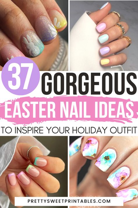 easter nail ideas Easter Nails Design Spring, Easter Nail Ideas, Easter Nails Easy, Easter Nail Art Designs, Pink Chrome Nails, April Nails, Easter Nail, Easter Nail Designs, Easter Nail Art