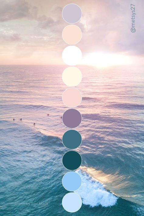 Relaxing Colours For Bedroom, Ocean Tones Colour Palettes, Soothing Color Pallets, Serene Colour Palette, Colors Of The Ocean, Calm Palette Color, Peaceful Colour Palette, Ocean Color Palettes, Calm Color Palette Colour Schemes