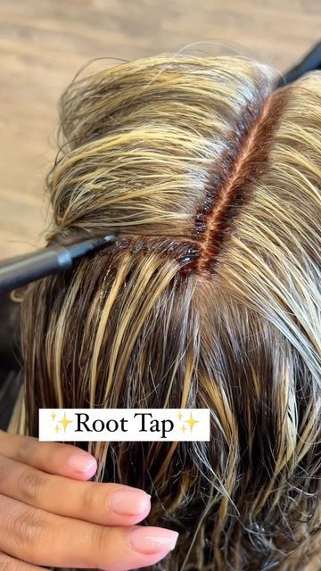 Root Tap On Blonde Hair, How To Blend Roots With Blonde Hair, Shadow Root Technique, Redken Root Tap Formula, Toner Made Hair Too Dark, Color Roots Blonde Hair, Tap Root Blonde, Root Shadow Before And After, Shadowed Root Blonde