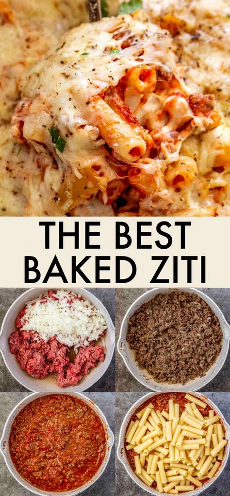 Big Meals For A Crowd, Easy Baked Ziti With Ricotta, Recipe For Baked Ziti, The Best Baked Ziti, Best Baked Ziti, Baked Ziti With Ricotta, Easy Baked Ziti, Ziti Recipe, Ziti Pasta