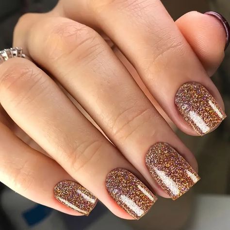 Short Press Nails Glitter Nails full Cover False - Temu Temu Stuff, Matte Nails Glitter, Nails With Gel, Ombre Gel Nails, Press Nails, Brown Glitter, Nagellack Trends, Gel Glue, Square Nail Designs