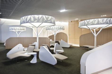 10 Spectacular Airport Lounges Around The Globe Impress With Their Unique DesignsAir France Busines Lounge, Paris. Business Lounge, Lounge Interiors, Airport Design, Airport Lounge, Office Lounge, Waiting Area, Lounge Design, Design Del Prodotto, Air France