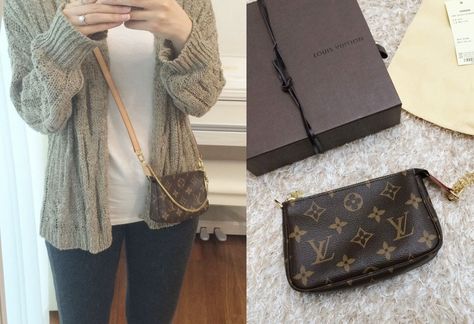 Love the idea of using the mini pochette as a crossbody!! Louis Vuitton Outfit, Louis Vuitton Mini Pochette, Pochette Louis Vuitton, Shoulder Bag Brown, Luxury Purses, Simple Chic, Designer Style, Arm Candy, Preppy Style