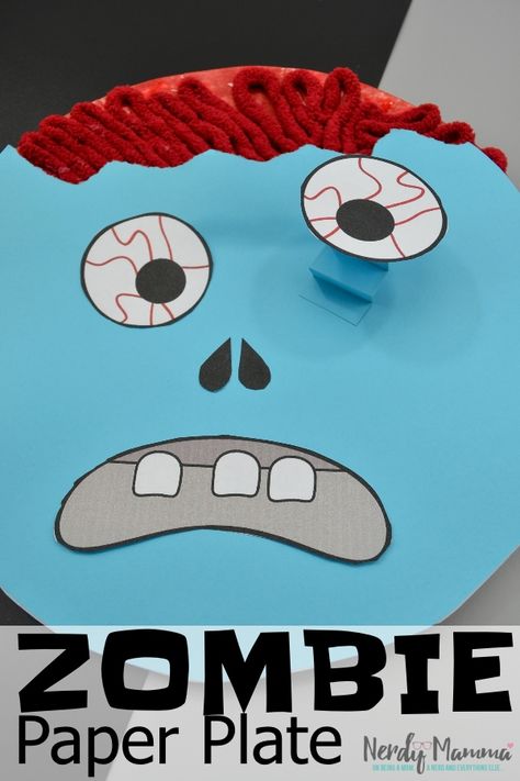 Zombie Craft, Zombie Crafts, Pasteles Halloween, Easy Halloween Recipes, Zombie Kid, Paper Plate Craft, Kid Halloween, Art Mom, Cute Zombie