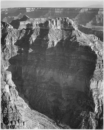 View From "North Rim, 1941, Grand Canyon National Park," Arizona by Ansel Adams Grand Canyon North Rim, Still Picture, Black And White Landscape, Yosemite Valley, Ansel Adams, The Grand Canyon, Grand Canyon National Park, Sierra Nevada, Black And White Photographs