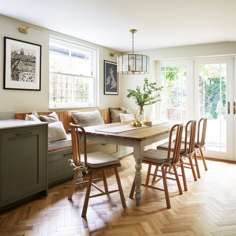 Holkham | Beautifully Bespoke | Small Kitchen Diner, Seating In Kitchen, Kitchen Booth, Booth Seating In Kitchen, Kitchen Booths, Banquette Dining, Banquette Seating In Kitchen, Kitchen Banquette, Kitchen Seating