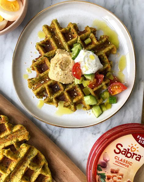 31 Waffle Maker Recipes to Upgrade Your Brunch Game - PureWow Falafel Waffle, Sabra Hummus, Homemade Cheese Crackers, Kitchen Hacks Food, Hummus Recipes, Waffle Iron Recipes, Waffle Maker Recipes, Falafels, Hummus Recipe