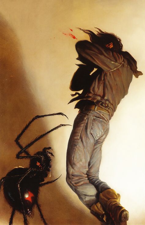 Randall Flagg, Mordred, La Tour Sombre, Michael Whelan                                                                                                                                                                                 Más Dark Tower Stephen King, Dark Tower Art, Randall Flagg, Michael Whelan, The Dark Tower Series, The Dark Tower, Fantasy Artist, Traditional Paintings, Favorite Authors