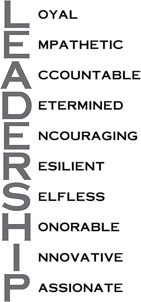 Amazon.com: Leadership Acronym - Wall Decor Art Print with a white background - 8x10 unframed artwork printed on photograph paper: Posters & Prints Acronym Words, Leadership Quotes Work, Interior Design Apartment, Modern Home Office Design, Good Leadership Quotes, Leadership Vision, Good Leadership Skills, Home Office Design Ideas, Leadership Quotes Inspirational