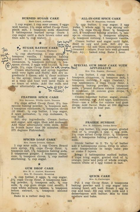 Old Time Recipes, Wartime Recipes, Frugal Cooking, School Recipes, Cake Recipes Easy Homemade, Bake Goods, Heirloom Recipes, Cake Walk, Easy Snack Recipes