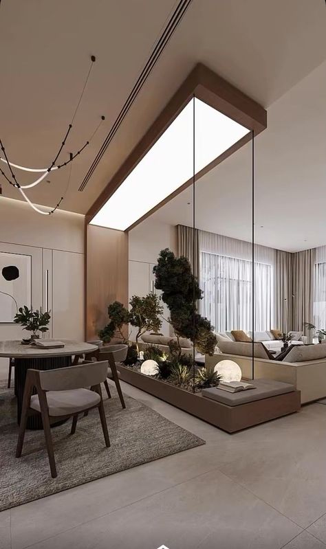 Japandi Gym, Latest Living Room Designs, Home Hall Design, Interior Design Your Home, Living Room Partition Design, Room Partition Designs, Living Room Design Decor, Home Design Living Room, Dream House Interior