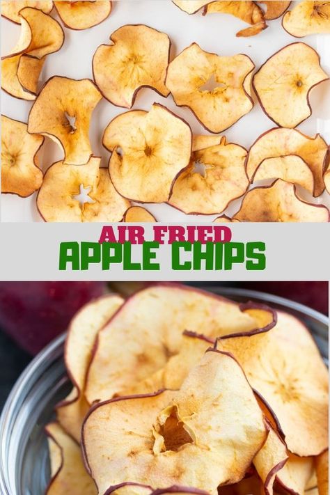 Air Fryer Apple Chips, Air Fryer Chips, Frying Recipes, Apple Chips Recipe, Dehydrated Apples, Apple Chips Baked, Air Fryer Oven Recipes, Guilt Free Snacks, Airfryer Recipes