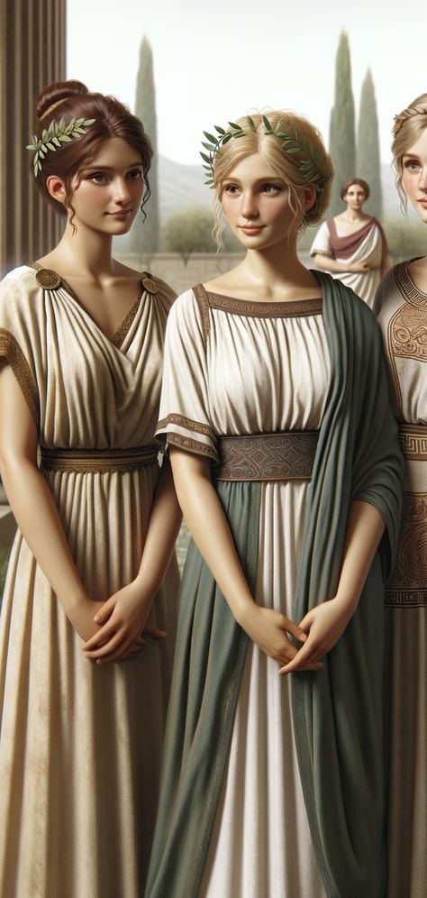 Roman Women, Makeup Drawing, Roman Era, Roman Fashion, Tall Girl, 70s Inspired, Character Portraits, Roman Empire, Ancient Greek