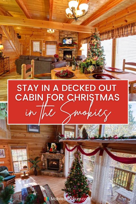 Discover the perfect holiday retreat with our curated list of cabin rentals, beautifully decorated for Christmas. Immerse in a festive wonderland, where cozy firesides and twinkling lights await. Ideal for family gatherings or romantic getaways, these cabins offer a unique holiday experience. #HolidayCabinRentals #FestiveDecoratedCabins #ChristmasGetaways #CozyHolidayRetreats #SeasonalEscape Christmas Cabins, Gatlinburg Christmas, Cozy Christmas Cabin, Smoky Mountain Christmas, Snowy Cabin, Christmas Cabin, Screened In Deck, Christmas Getaways, Pigeon Forge Cabins