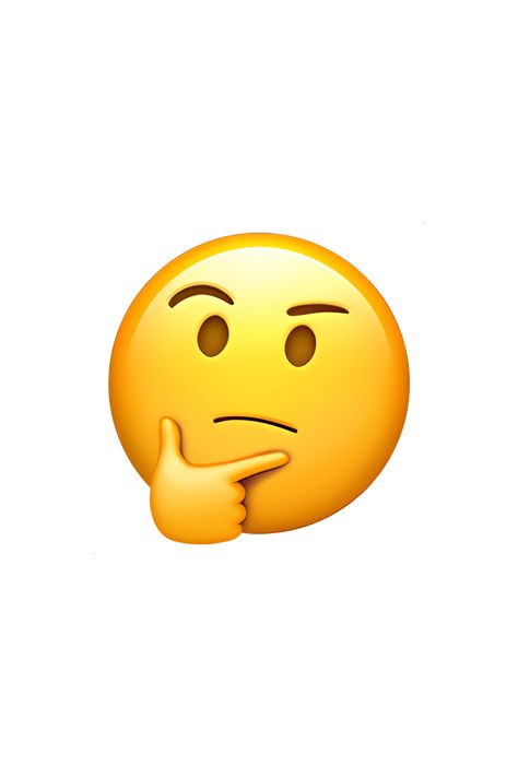 The 🤔 Thinking Face emoji depicts a yellow face with a furrowed brow, looking upward with one hand resting on its chin. The eyes are open and the mouth is slightly downturned, indicating deep thought or contemplation. The face is surrounded by a light blue outline. Emoji Thinking Face, Thinking Emoji Faces, Pretty Emojis, Planet Emoji, Boring Emoji, Emoji Ip, Thinking Emoji, Setiker Wa, One Eyebrow Raised