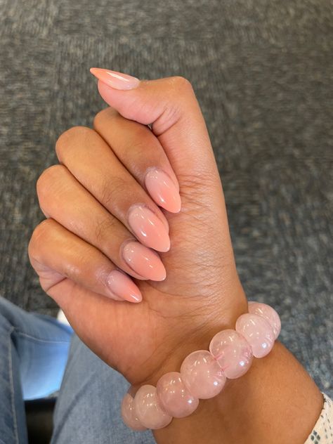 Elegant Peach Nails, Natural Ombre Nails Almond, Peach Ombre Nails, Beyonce Nails, Peachy Nails, Sparkle Nail Designs, Mauve Nails, Peach Nails, Cheap Nail