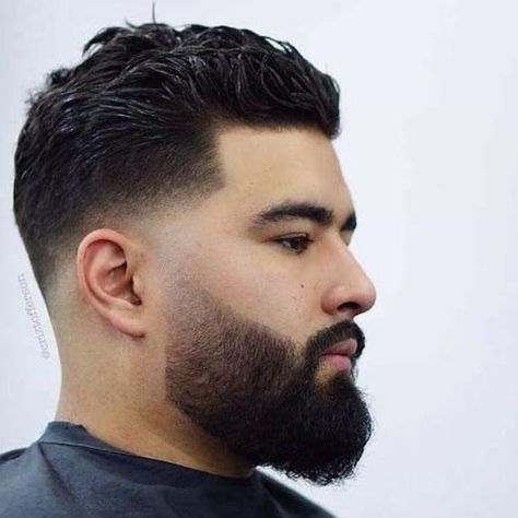 23 Best Haircuts For Men With Round Faces Men's Beard Styles, Haircut And Beard, Beard Shape, Faded Beard Styles, Beard Line, Growing Facial Hair, Round Face Men, Shape Ideas, Beard Shapes