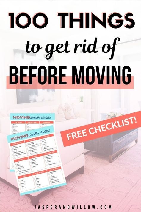 Learn how to get your home and life decluttered before moving with these simple and easy decluttering tips and ideas. FREE printable declutter template checklist. #declutteringtips #movingtips #declutter #organizationideas How To Declutter When Moving, Moving Decluttering Tips, Easy Moving Hacks, Declutter Moving, Moving Declutter, Declutter Before Moving, Moving Checklist Printable, Easy Decluttering, Moving List