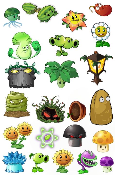 Plants From Plants Vs Zombies, Plants Vs Zombies Plants, Plants Vs Zombies Tattoo, Plant Vs Zombies Characters, Zombie Vs Plants, Plants Vs Zombies Characters, Plants Vs Zombies Drawing, Plants Versus Zombies, Plants Zombies