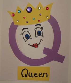 letter q queen craft                                                                                                                                                                                 More Q Art Preschool, Letter Q Art Preschool, Q Words Preschool, Q Is For, Q Is For Queen, Letter Q Crafts, Letters Craft, Queen Fairy, Q Letter