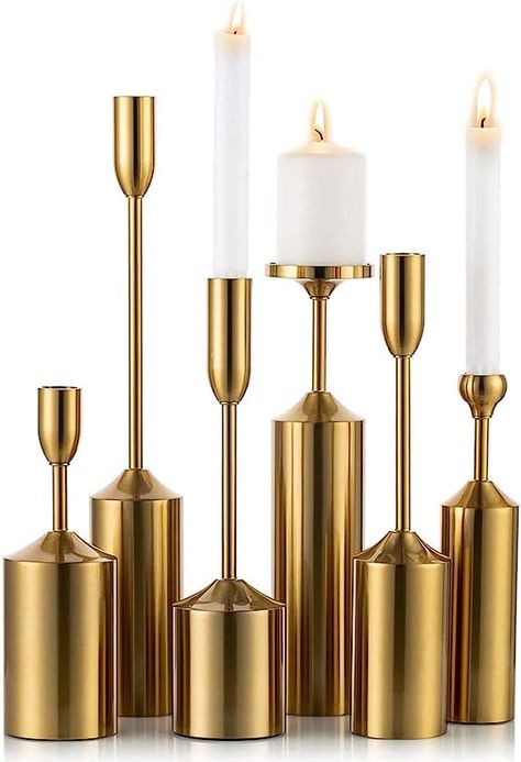 Centerpiece Party, Tall Candlesticks, Candle Centerpiece, Candle Wedding Centerpieces, Gold Candle Sticks, Gold Candle Holders, Wedding Candle, Wooden Lanterns, Crystal Candle Holder