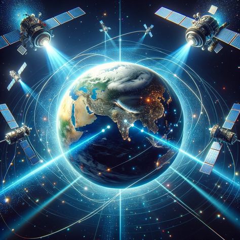 SpaceX's Starlink project aims to provide global internet coverage from space. Using a constellation of satellites in low Earth orbit, Starlink seeks to bring high-speed internet to remote and underserved areas of the world. #TechLanes #Technology #TechFacts Space And Earth, Starlink Satellite, Space Satellite, Assignment Ideas, Communication Technology, Technology World, Speed Internet, Earth Orbit, High Speed Internet