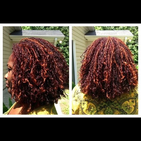 Color and Highlights for my client Lawanda:) #sisterlocks #naturalhair#locs#pravana#nnekasnaturalworld Locs Color, Loc Colors, Long Locs, Sister Locks, Sisterlocks Styles, Locs Styles, Braided Pony, Loc Inspiration, Micro Locs