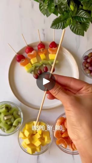 2.1M views · 18K reactions | Fruit skewers platter idea🌈  Ingredients   Strawberries  Clementines  Mango Kiwi Black grape  Nutella  Save this po | Next Showing | Next Showing · Original audio Cute Fruit Kabob Ideas, Fruit Skewers Ideas Parties Food, Fruit Kebabs Ideas Skewers, Fruit Skewers Ideas, Fruit Platter Ideas, Fruit Skewer, Fruit Bouquet, Charcuterie Ideas, Fruit Kebabs