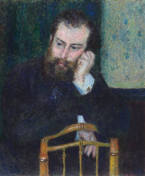 Alfred Sisley / by Pierre-Auguste Renoir / 1876 / Oil on canvas, mounted on composition board August Renoir, Alfred Sisley, Renoir Paintings, Auguste Renoir, Edouard Manet, Pierre Auguste, Famous Paintings, Camille Pissarro, Impressionist Landscape