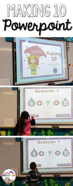 A fun making 10 game for your kindergarten students to use. Great for smartboards and interactive boards. CCSS aligned. Whiteboard Games, Teaching Math Elementary, Smart Boards, Adding Numbers, Interactive Powerpoint, White Boards, Powerpoint Games, Upper Elementary Math, Interactive Board