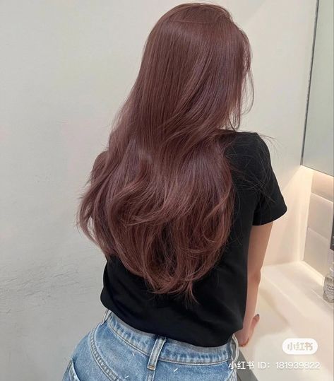 Ash Brown Korean Hair, Brown Korean Hair, Korean Hair Color Ideas, Pinkish Brown Hair, Brown Hair Korean, Brown Korean, Brown And Pink Hair, Hair Color For Brown Skin, Beige Hair