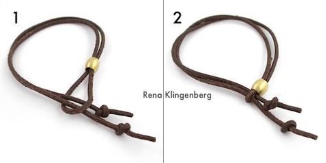 Adjustable Leather Bracelet, Diy Bracelets Video, Rena Klingenberg, Cord Bracelet Diy, Leather Bracelet Tutorial, Fancy Bracelet, Ankle Bracelets Diy, Small Pendants, Diy Leather Bracelet