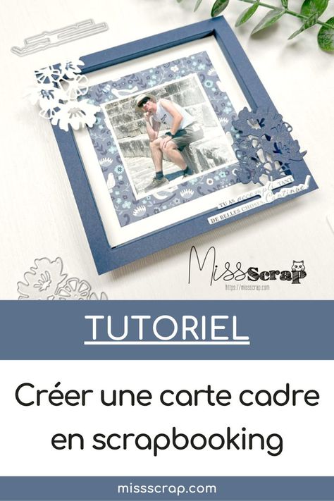 Tutoriel pour créer une très belle carte en technique de scrapbooking sous forme de cadre. Pratique afin de pouvoir offrir une belle photo souvenir, dans un emballage original et fait main, qui plaira à coup sûr ! Missscrap Scrapbooking Original, Photo Scrapbook, Stamping Up, Diy Scrapbook, Stampin Up, Scrapbooking, The Originals